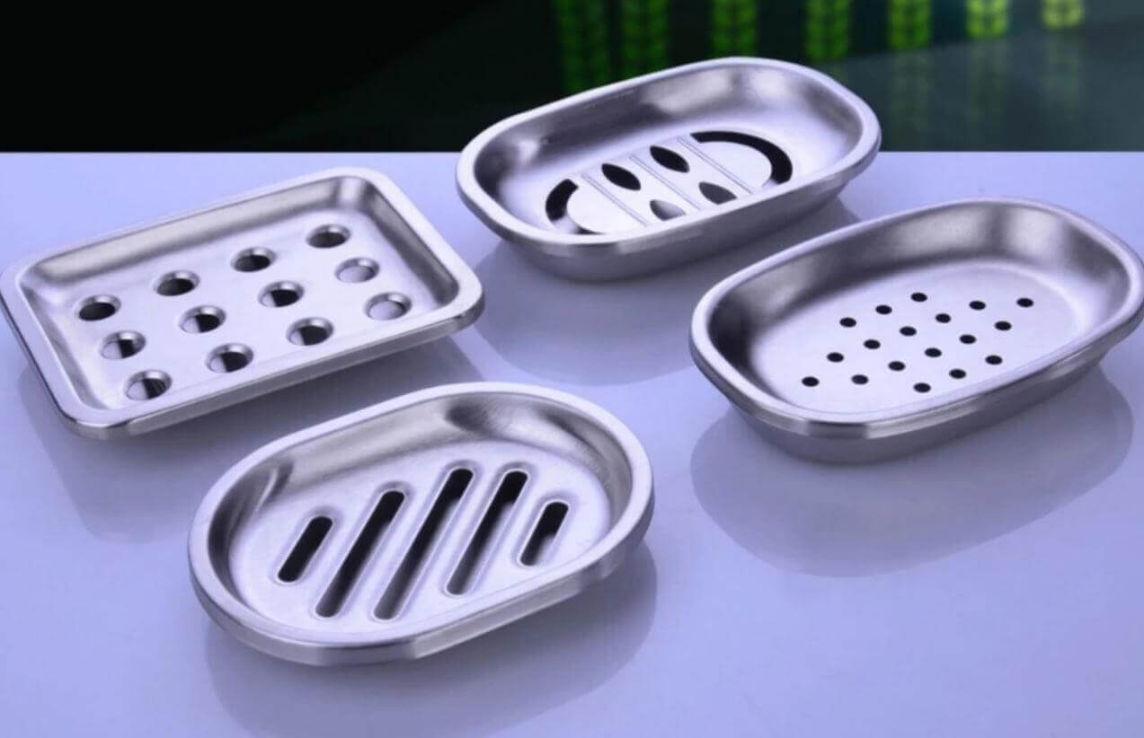 Juego de baño 4 piezas METAL acero inoxidable ecológico, sostenible, comprar sin plastico (1) Juego de baño 4 piezas METAL acero inoxidable ecológico, sostenible, comprar sin plástico, sin plástico, todo metálico