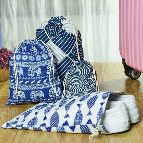 Bolsa ALGODÓN 3 Tamaños diferentes, bolso almacenaje materia prima natural SIN PLÁSTICO, ejemplo para guardar zapatillas