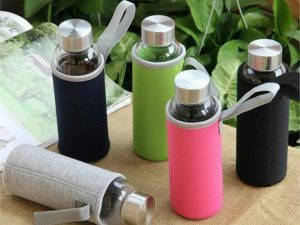 Botella-CRISTAL-y-ACERO-Portátil-Colores comprar sin plástico