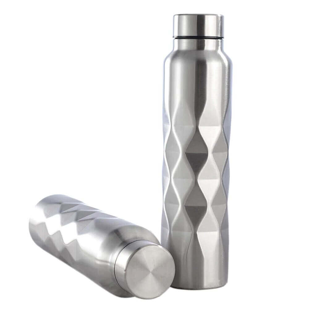 Botella METAL Diseño 1L única, elegante, para deportistas, para viajar. SIN PLASTICO. Ecológica, sostenible y metálica