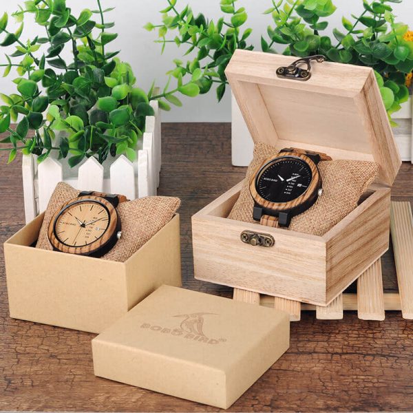 Reloj Moda de MADERA sostenible, sin plástico, natural, comprar sin plástico, mecanismo de cuarzo; el reloj perfecto