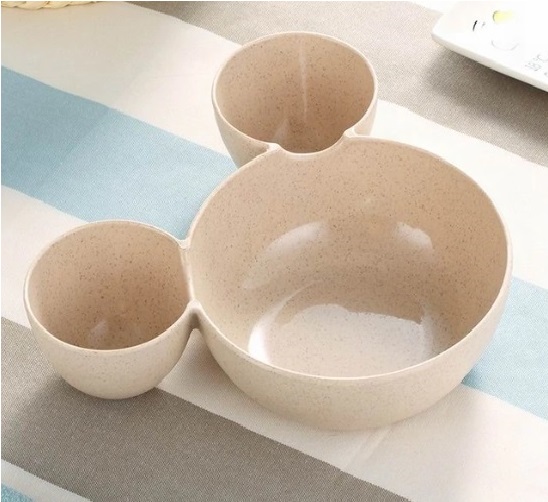 Plato de TRIGO prensado Mick Mouse beige miki comprar sin plastico