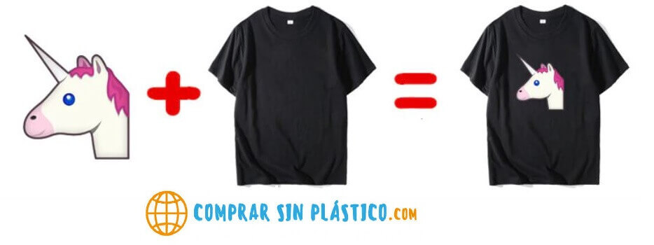 Camiseta ALGODÓN personalizable, material ecológico y sostenible. Tela de Algodón DIY, así de simple, 1 y 1 son 2