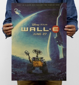Póster sin plástico ecológico sostenible WALL-E Comprar Sin Plástico Pagar con altcoins bitcoin sostenibles