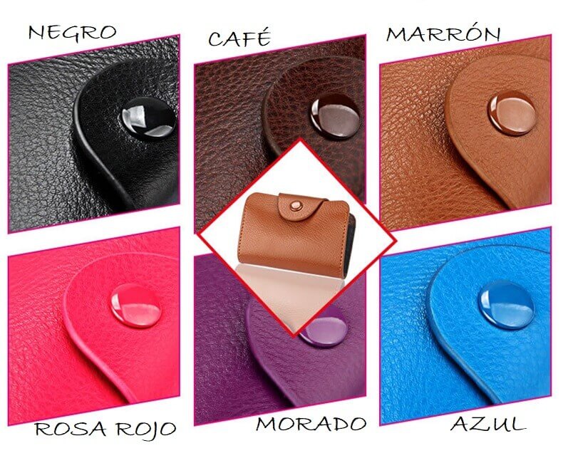 Tarjetero Unisex CUERO 6 Colores, ecológico y sostenible. Natural, 6 colores únicos Tarjetero Unisex CUERO 6 Colores, ecológico y sostenible. Natural, 6 colores guapos