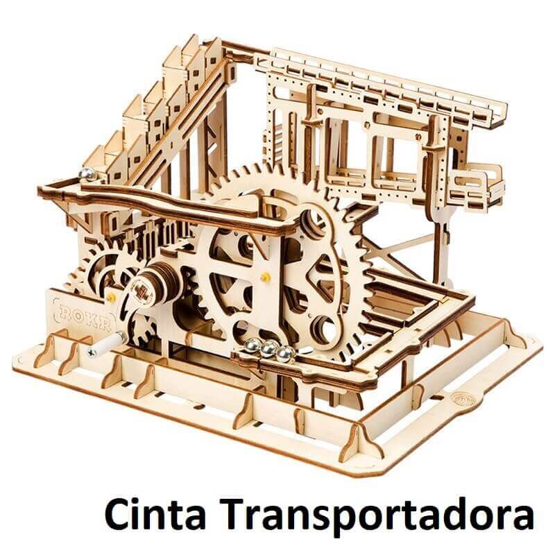 Laberinto MADERA Juego Carreras montable ecológico cinta transportadora